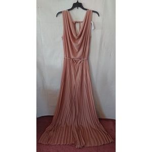 Vintage Taupe Love Culture Sleeveless Chiffon Jumpsuit